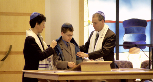 Jeffrey gets his tallit: 