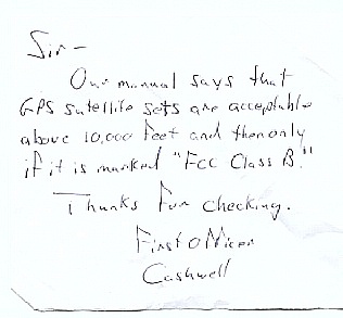 Permission Slip: Official permission to use my GPS on United